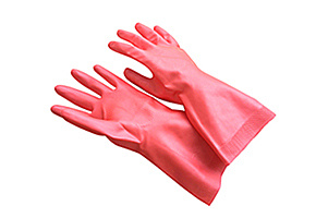 天然ゴム手袋（Ｍサイズ）ピンク